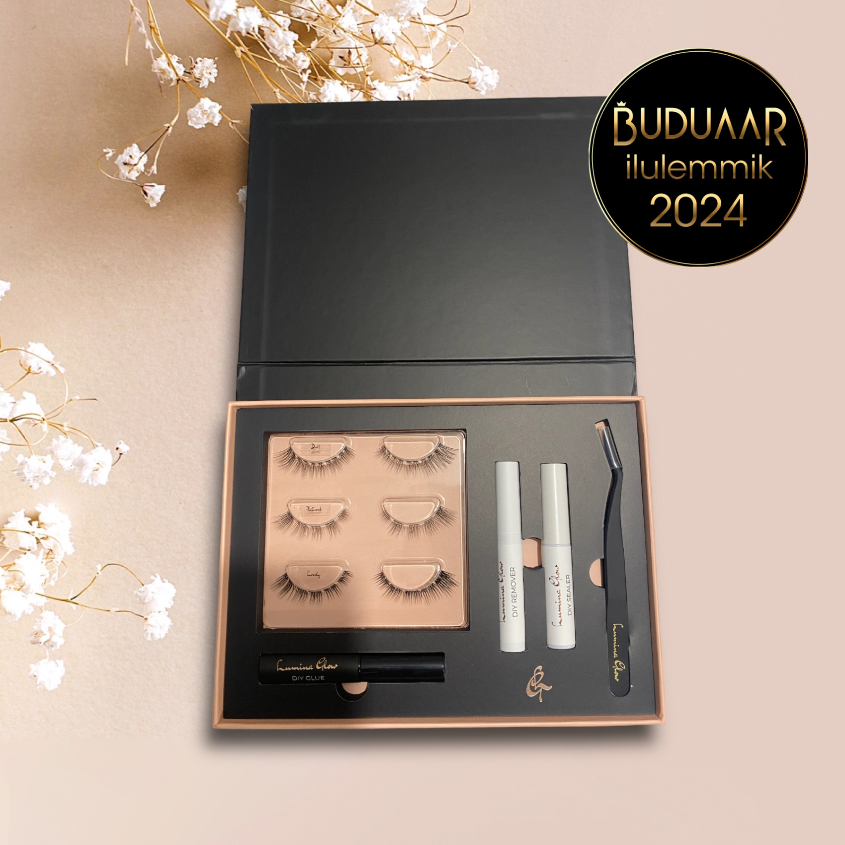 LuminaGlow ripsienpidennyssetti Glam